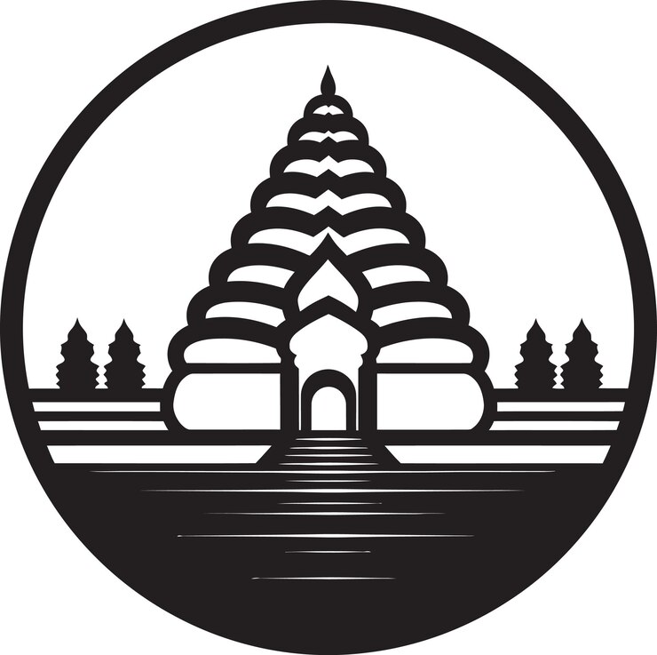 Vetor arte vetorial de silhueta mística de templo designs vetoriais de jóias elegantes