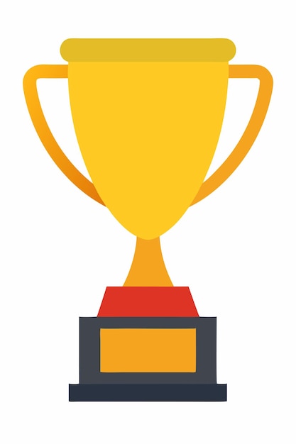 Arte vetorial de troféu em fundo branco