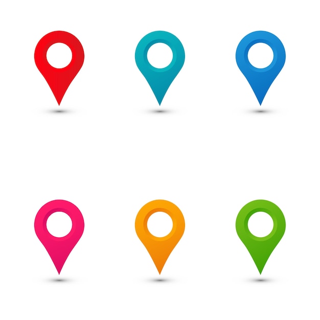 Arte vetorial do conjunto de ícones de mapas e localizações