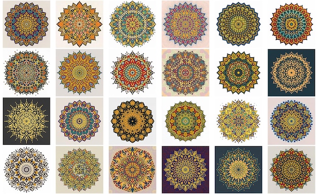 Arte vetorial do fluxo solar mandala árabe islâmica da andaluzia