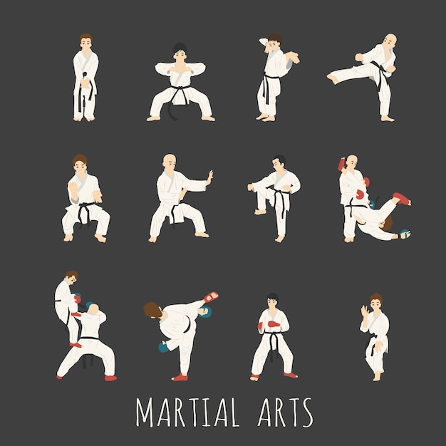 Vetor artes marciais