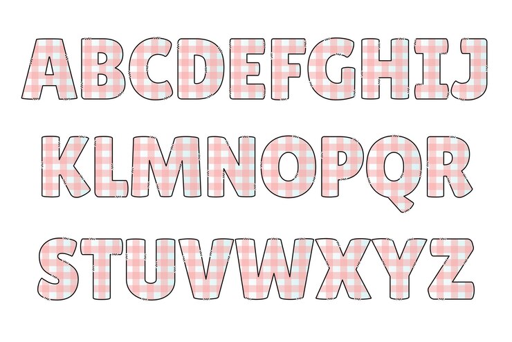 Artesanato Letras de piquenique cor arte criativa design tipográfico