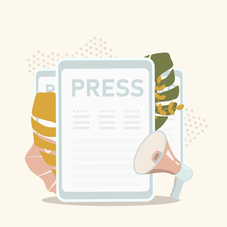 Vetor artigos de imprensa e ilustrações vetoriais planas de publicações