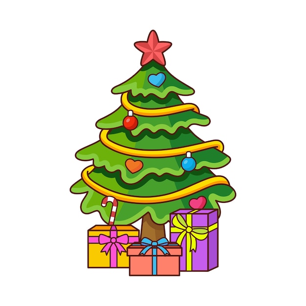 Árvore de natal colorida