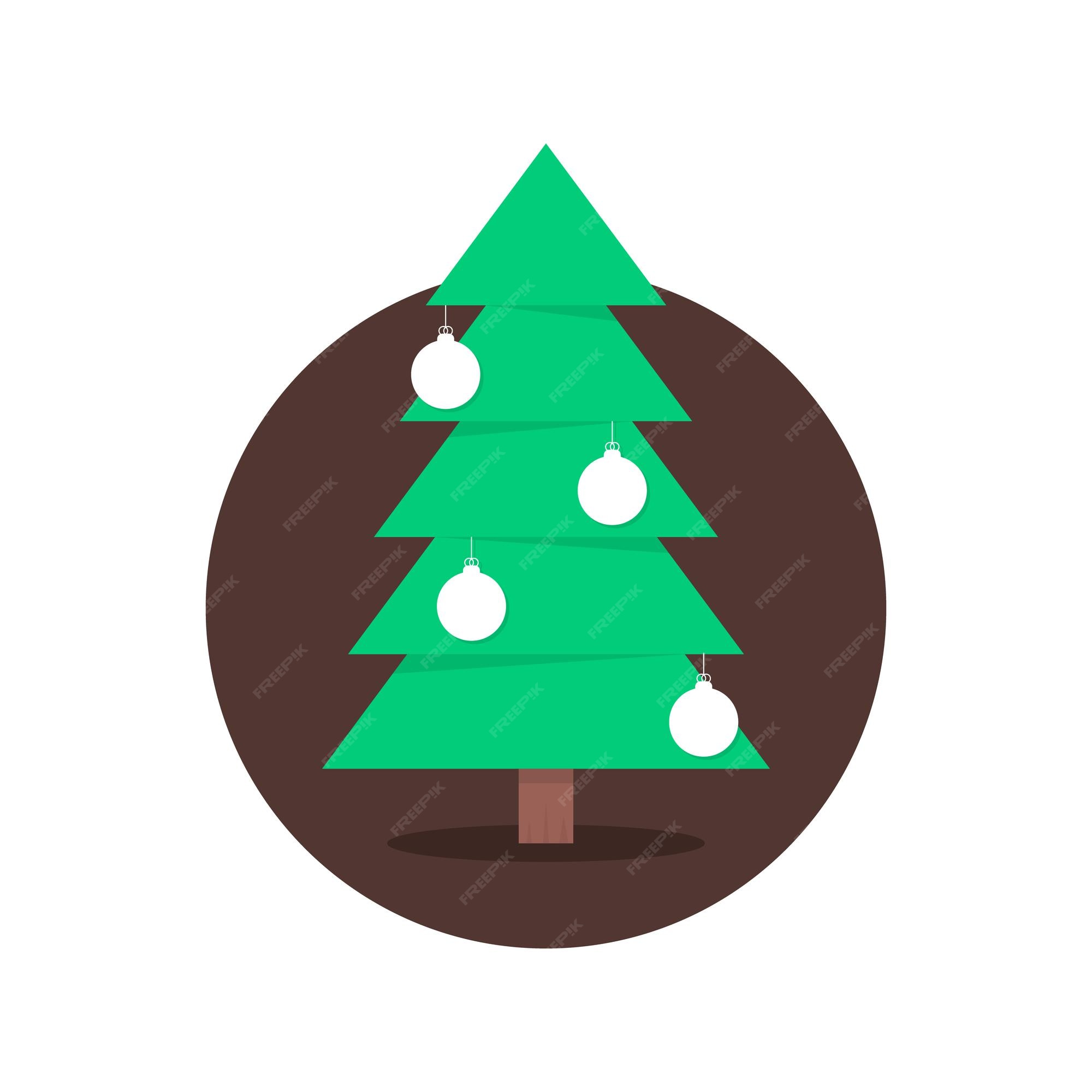 Sinal De Árvore De Natal. Ícone Simples Dos Desenhos Animados. Silhueta  Verde Do Molde, Isolada No Fundo Branco. Design Plano. Símbolo De Férias,  Inverno, Natal, Celebração De Ano Novo. Ilustração Vetorial Ilustraciones