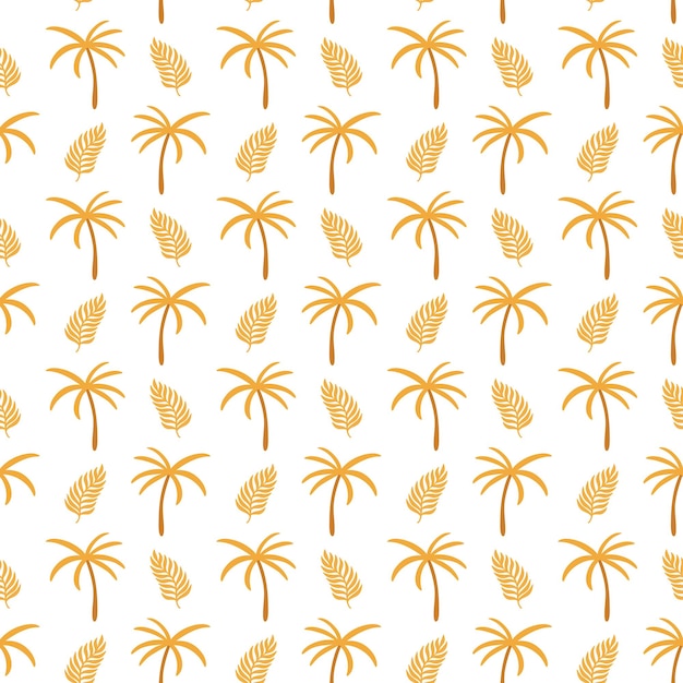 Árvore de padrão de palmeira tropical de verão retrô para design de cartaz de pacote de marca de tecido
