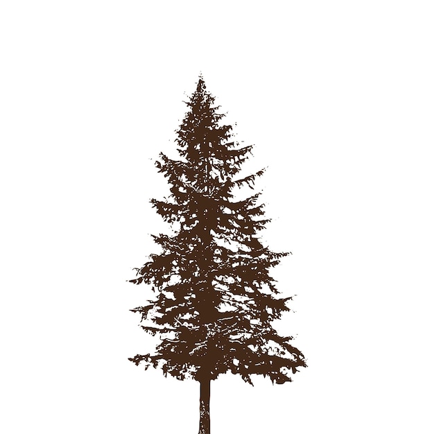 árvore ilustração de desenho vetorial preto e branco gravar ilustração isolada