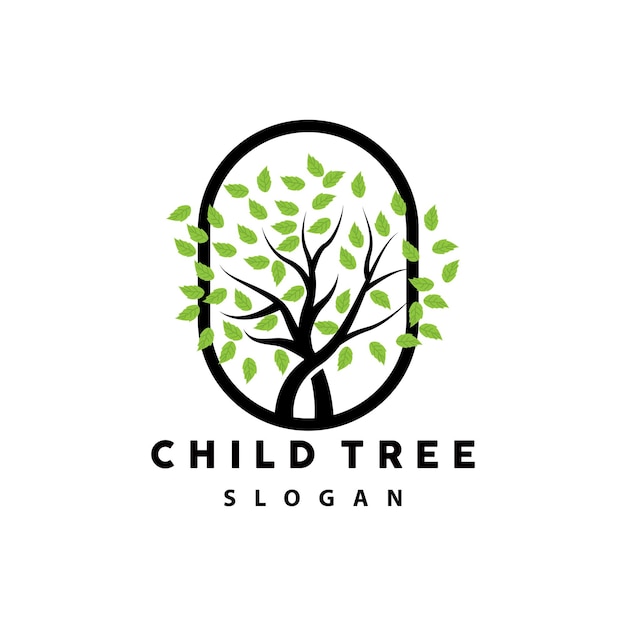 Árvore logotipo vida equilíbrio educação vector luxuoso elegante simples árvore design playground ilustração ícone