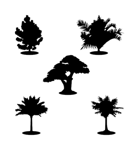 Árvore shiloutte ilustrações de árvores vector árvore árvore negra