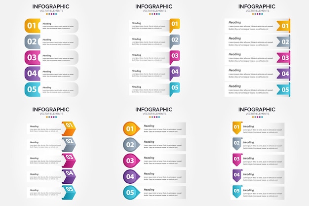 As ilustrações vetoriais deste conjunto são ideais para criar infográficos para folhetos publicitários, folhetos e revistas