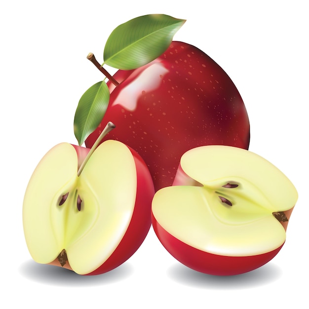 As maçãs são frutas doces que contêm muitas vitaminas