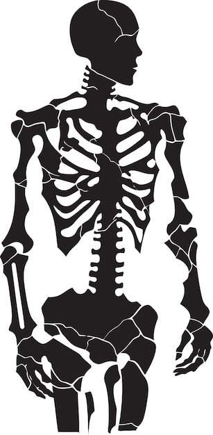 Vetor as maravilhas escondidas do esqueleto humano explorando a estrutura óssea do corpo inteiro debaixo do