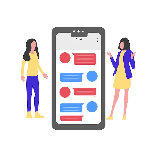 As meninas estão conversando no celular
