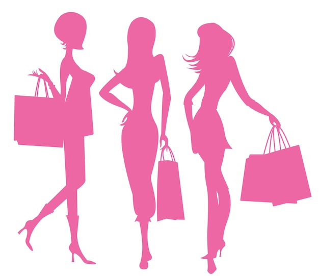 As mulheres estão segurando sacolas de compras