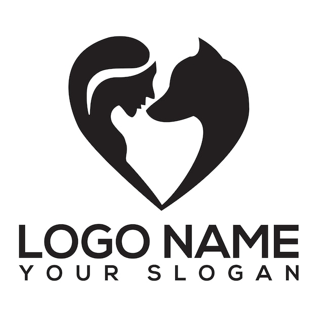 As pessoas adoram o modelo de logotipo de animais de estimação