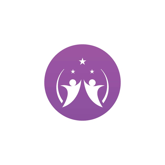 As pessoas estrelam o logotipo de saúde e negócios de sucesso