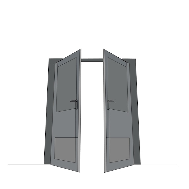 As portas isoladas abrem o desenho em uma linha contínua