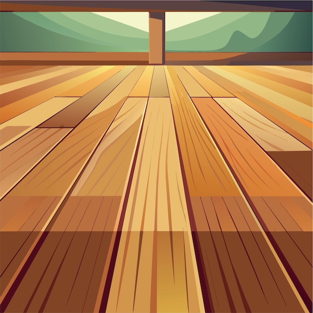 Vetor as tábuas horizontais do piso de madeira natural são unidas no fundo da superfície.
