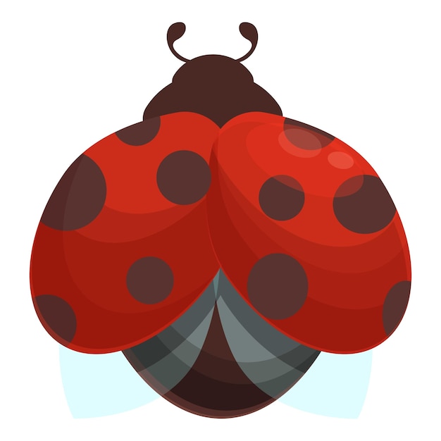 Vetor asa joaninha ícone desenho animado vetor ladubug besouro bug inseto