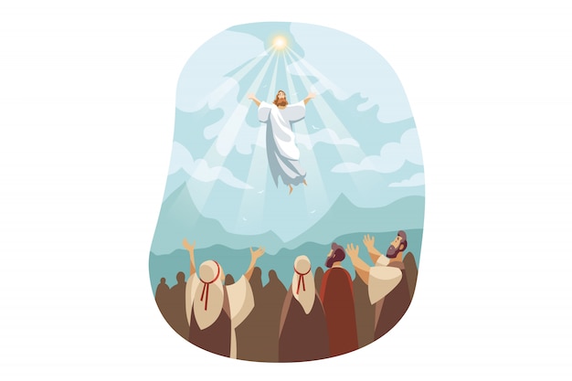 Ascensão de Jesus Cristo, conceito da Bíblia