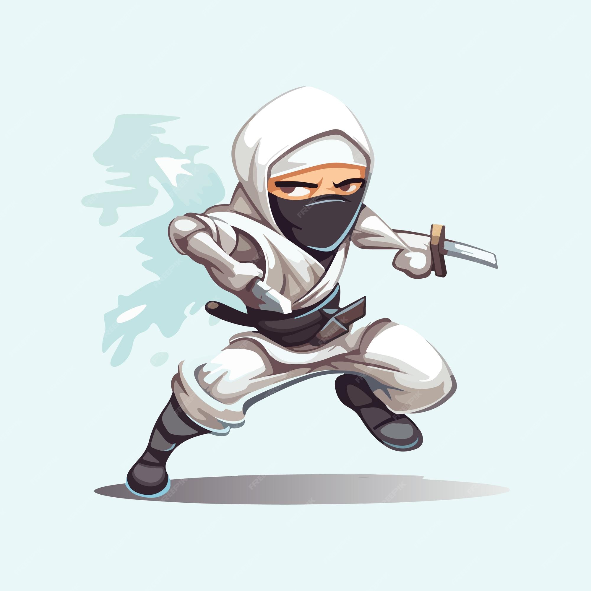 Ninja Preto Do Kung-fu Dos Desenhos Animados Na Máscara Ilustração do Vetor  - Ilustração de guerreiro, assassino: 75000350