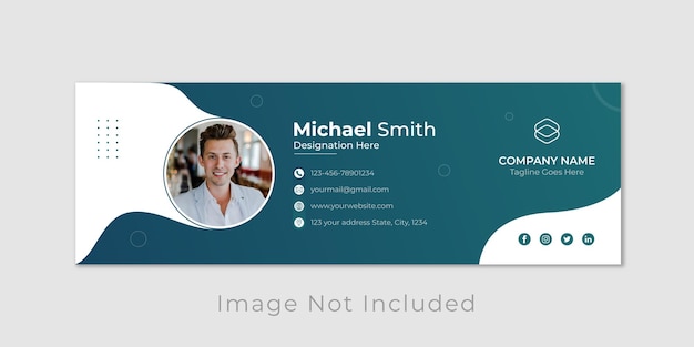 Vetor assinatura de e-mail criativo