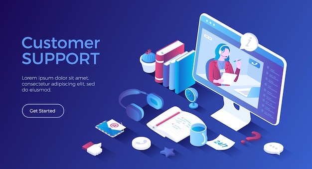 Assistente técnico de atendimento ao cliente ou centro de chamadas Hotline helpdesk Professional online