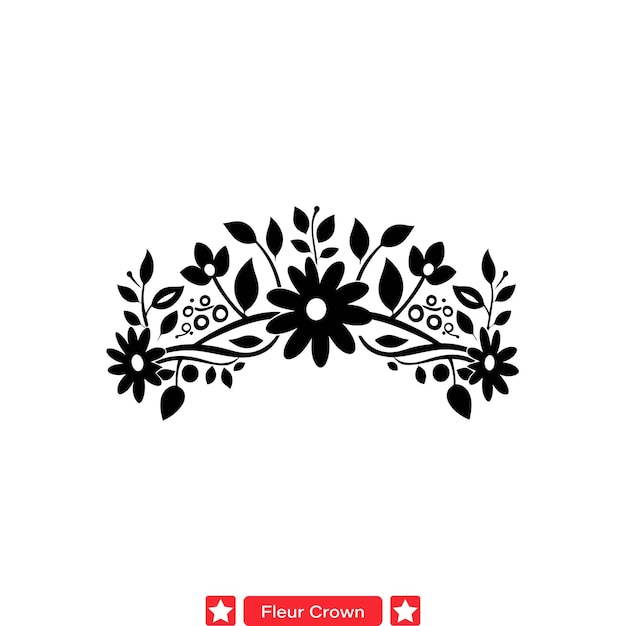 Assortimento de vector de coroa de flores desenhos intrincados para convites românticos e decoração de casamento