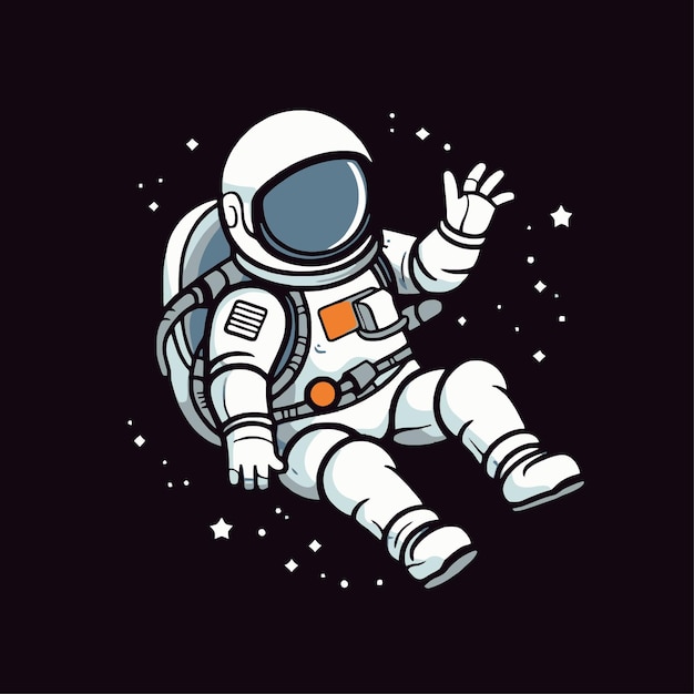 Astronauta a voar no espaço