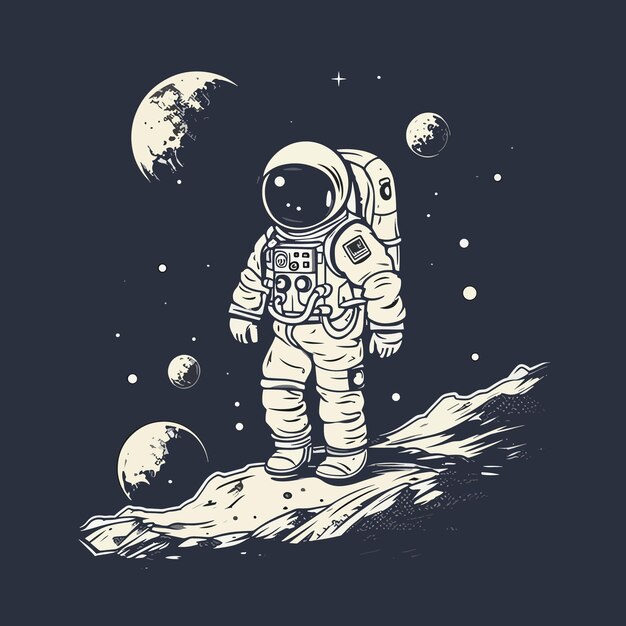 Astronauta andando na lua