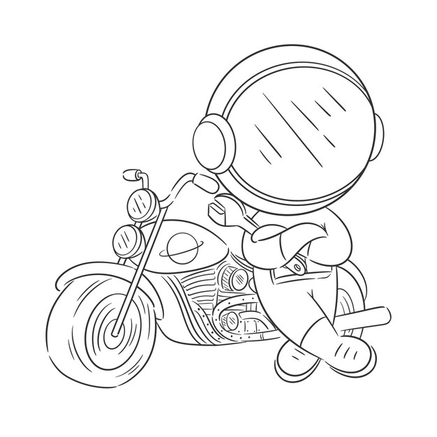 Desenho de Moto espacial para Colorir - Colorir.com