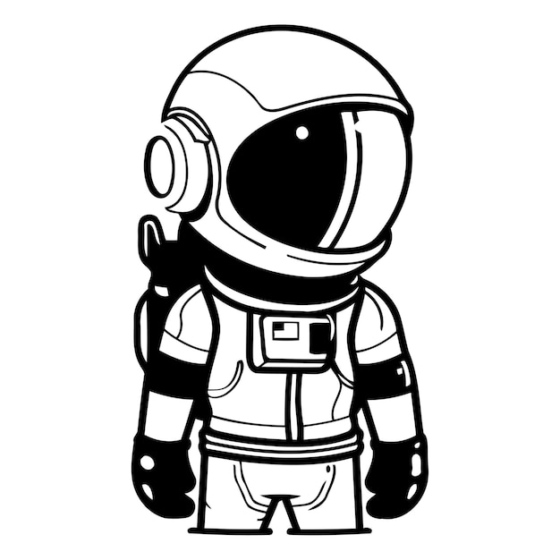 Vetor astronauta em terno espacial ilustração vetorial de astronauta em traje espacial