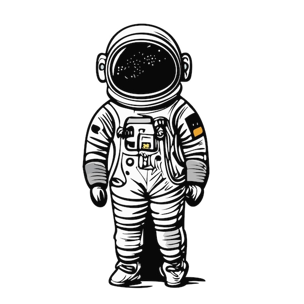 Astronauta no espaço para colorir