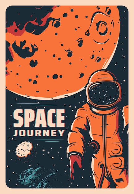 Astronauta no espaço sideral, exploração de Marte