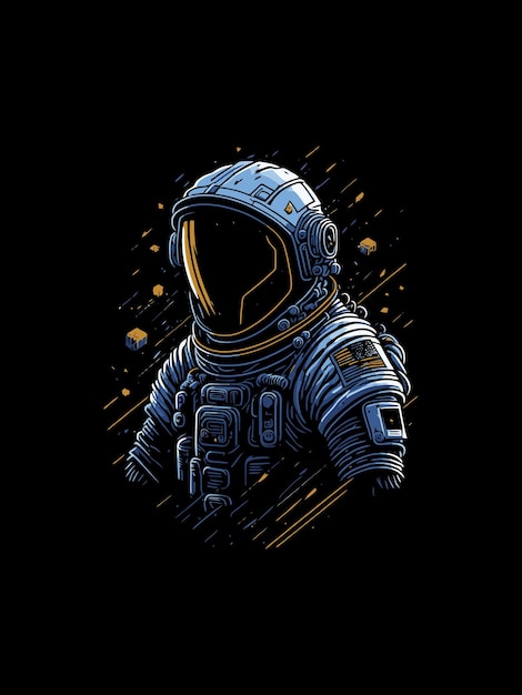 Astronauta, preciso de mais design de camiseta vetorial espacial
