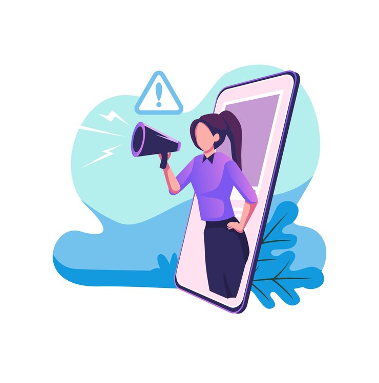 Vetor atenção design de ilustração vetorial de estilo simples