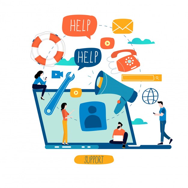 Atendimento ao cliente, atendimento ao cliente, conceito de call center