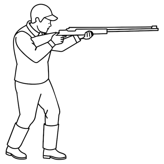 Atirador de armadilha com uma arma 1