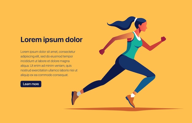 Atleta feminina poderosa em movimento