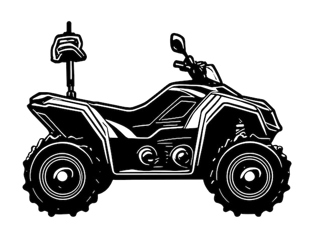 ATV quad bike e vetor de ilustração de esportes extremos