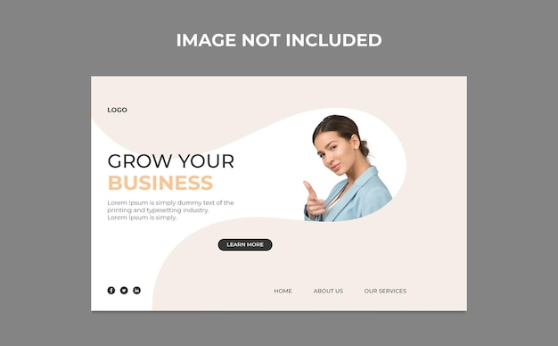 Aumente sua página de destino de negócios e design de modelo de site