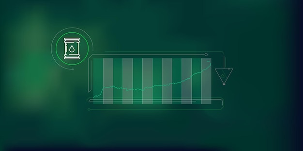 Vetor aumento do preço do petróleo num simples infográfico