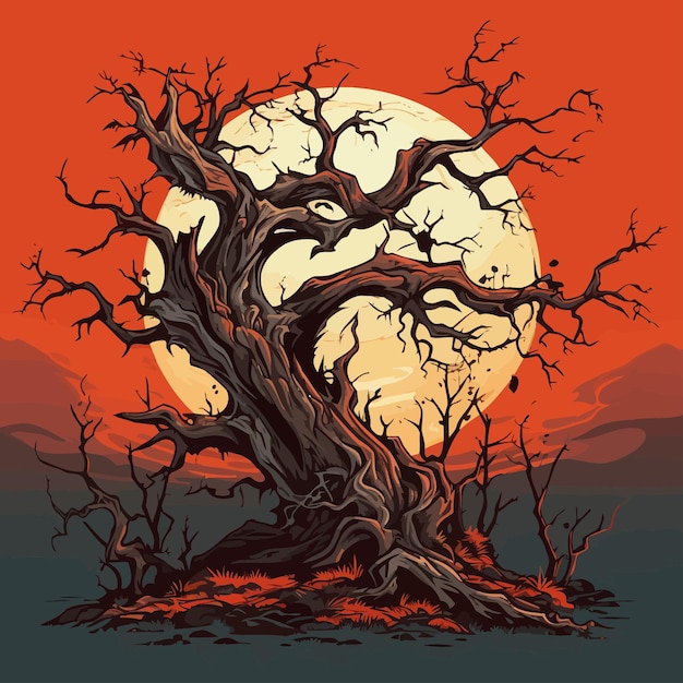 Vetor autumn_dead_tree_vector