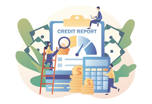 Avaliação de crédito Relatório de crédito Analistas de pessoas pequenas Controle de risco de crédito Informações de pontuação de crédito pessoal