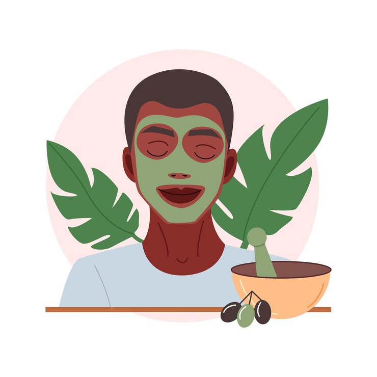 Vetor avatar de spa em design de desenho animado plano, este design do avatar do homem exala relaxamento e tranquilidade