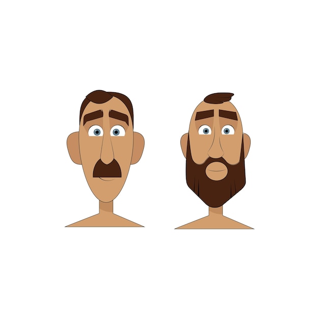 Avatar de um homem com bigode e barba