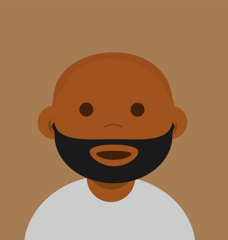 Vetor avatar homem careca