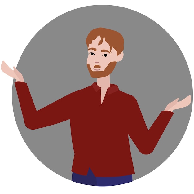 Avatar plana de um homem