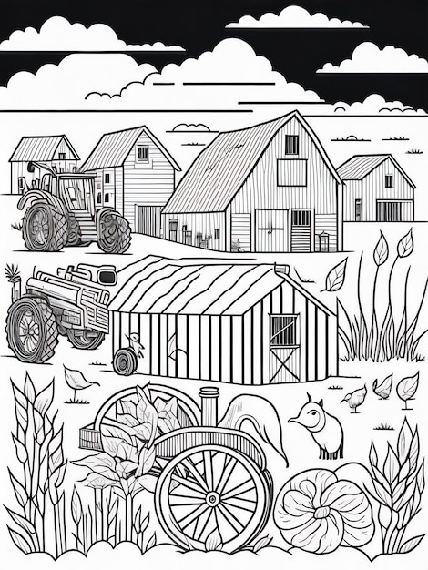 Fundo Agricultura Para Colorir Fotos, Vetores de Fundo de Agricultura Para  Colorir e Arquivos PSD para Download Grátis