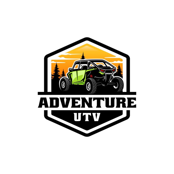Aventura todo-o-terreno atv utv buggy isolado vector bom para ilustração ou design de logotipo
